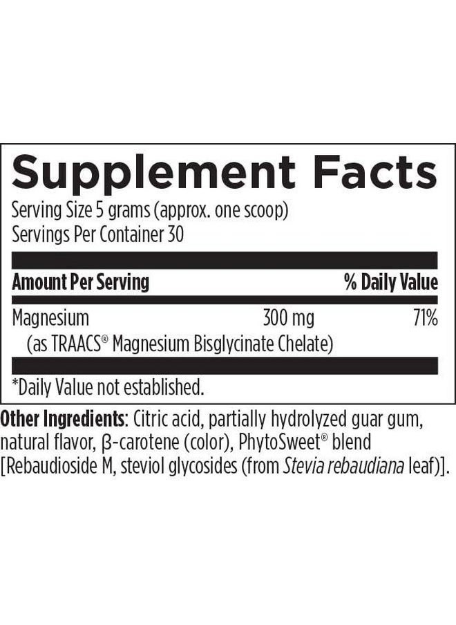 designs for health - Magnesium Chelate Powder 300Mg Powdered Chelated Magnesium Bisglycinate Supplement Nongmo Greattasting Drink Mix Addin Orange Flavor 30 Servings  150G - Image 1