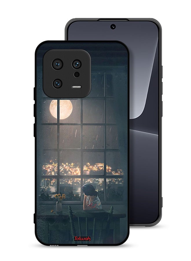 Tolwak Xiaomi 13 Protective Case Cover Looking At Moon Art - Image 1