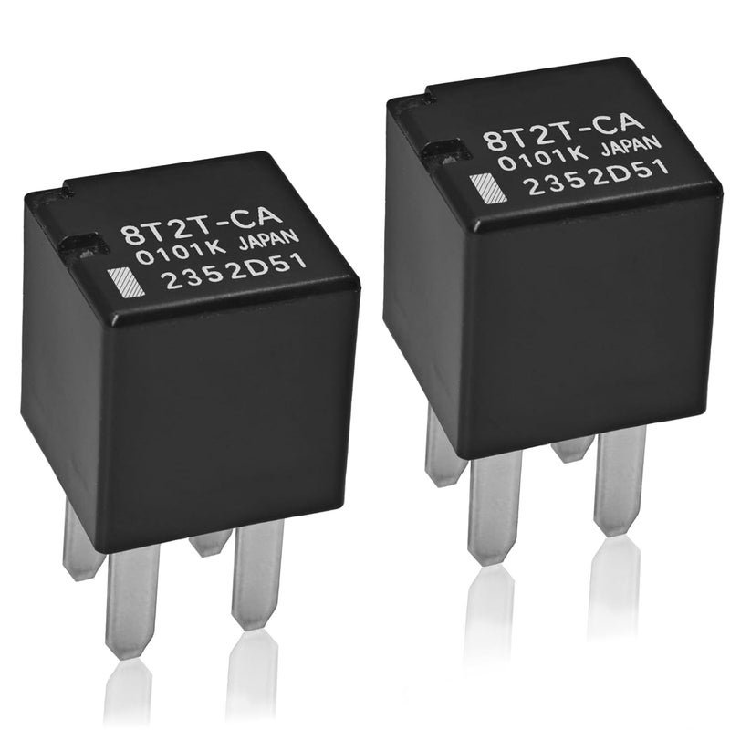 مرحل 8T2T-CA (مجموعة من 2) - 8T2T-CA 0101K 12 فولت تيار مستمر 20 أمبير مرحل أوتوماتيكي عالي الأداء من النوع القابل للتوصيل متوافق مع مركبات فورد - Image 1