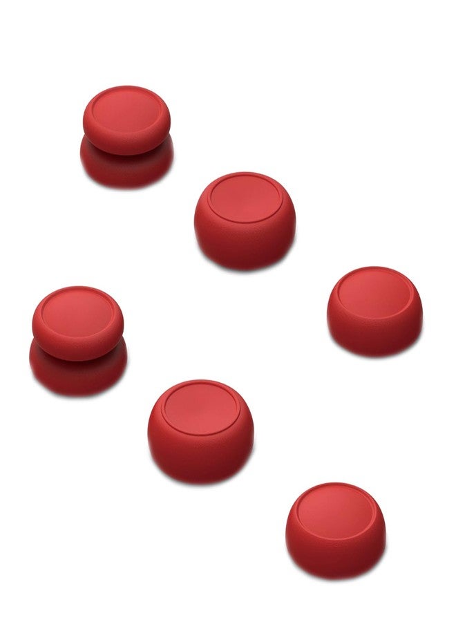 Skull & Co. Skin, CQC and FPS Thumb Grip Set Joystick Cap Analog Stick Cap for Nintendo Switch and Switch OLED Joy-Con Controller - Mario Red, 3 Pairs(6pcs) - Image 1