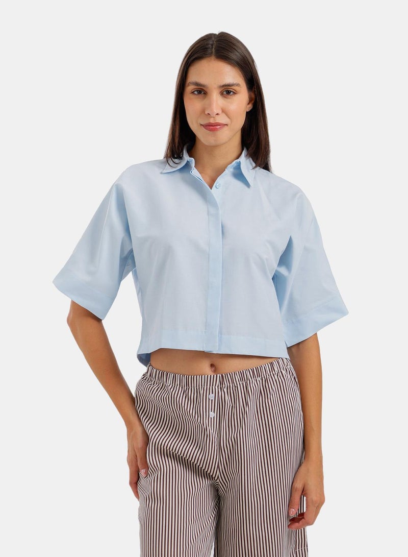 Carina Cropped Regular Fit Shirt - Image 1
