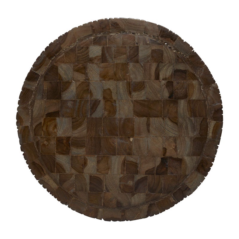 Deco 79 Teak Wood Side End Accent Table Intricately Carved End Table, Side Table 12" x 12" x 18", Dark Brown - Image 4