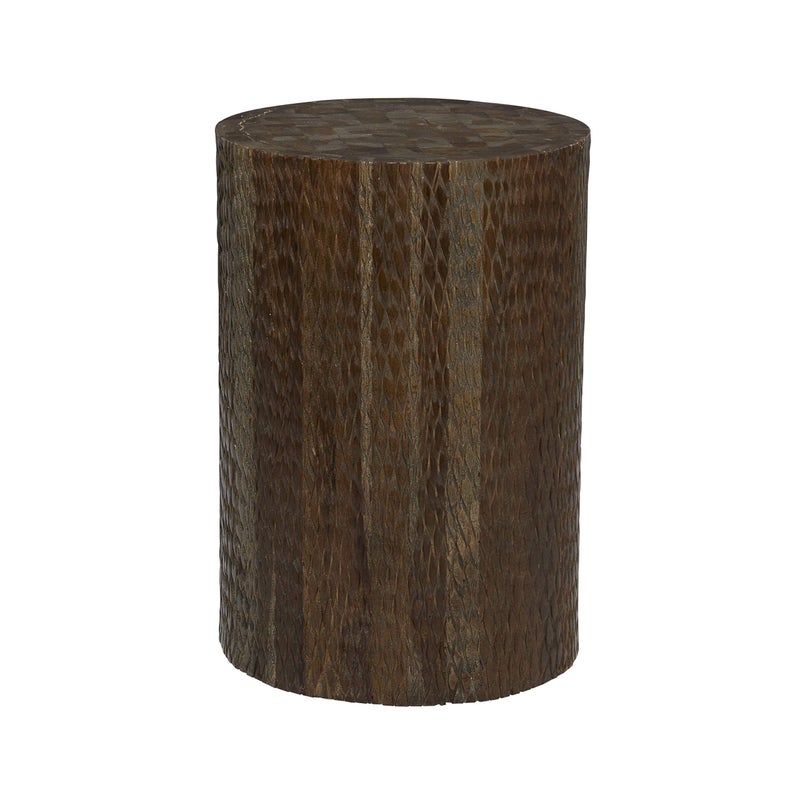 Deco 79 Teak Wood Side End Accent Table Intricately Carved End Table, Side Table 12" x 12" x 18", Dark Brown - Image 2