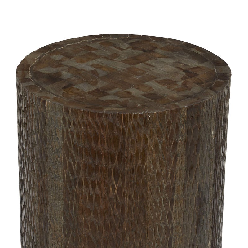Deco 79 Teak Wood Side End Accent Table Intricately Carved End Table, Side Table 12" x 12" x 18", Dark Brown - Image 5