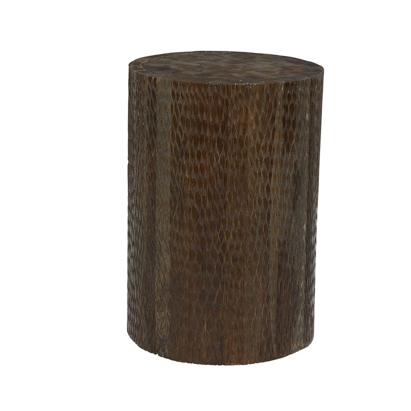 Deco 79 Teak Wood Side End Accent Table Intricately Carved End Table, Side Table 12" x 12" x 18", Dark Brown - Image 3
