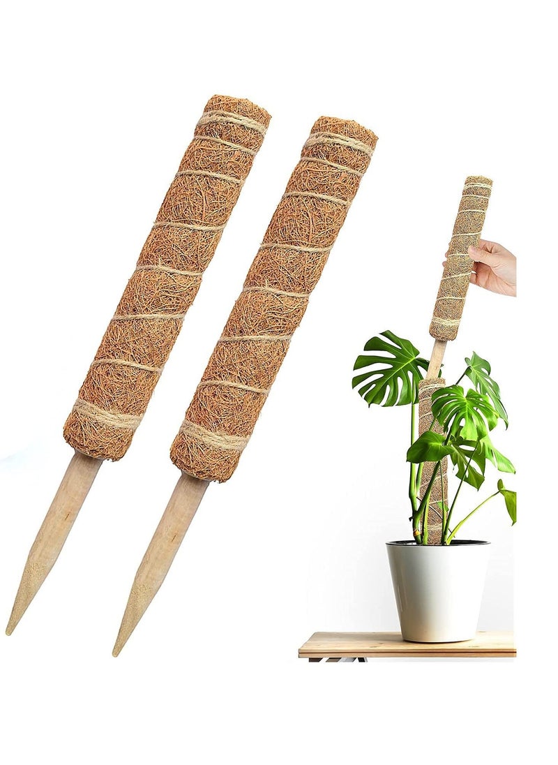 SYOSI Moss Pole 26" for Monstera Plants, 2 Pieces of 15.4" Cocoa Poles, Used for Climbing Houseplants, Training the Growth of Monstera Philodendron Pothos Creeper Plants Coir Totem Pole  - Image 1
