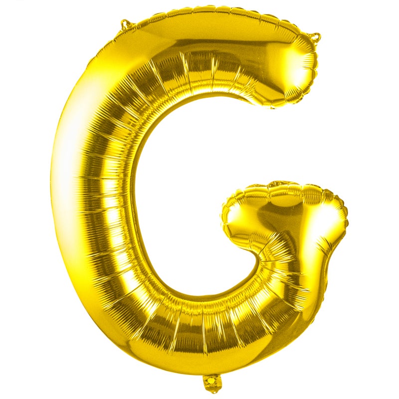 Restaurantware-Balloonify 40 Inch Letter Balloon, 1 Large Alphabet Party Balloon - Letter G, Self-Sealing, Gold Foil Mylar Balloon, Hanging Loop, Decoration For Birthday, Wedding, Or Graduation - Image 1