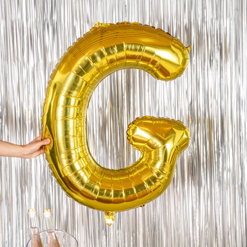 Restaurantware-Balloonify 40 Inch Letter Balloon, 1 Large Alphabet Party Balloon - Letter G, Self-Sealing, Gold Foil Mylar Balloon, Hanging Loop, Decoration For Birthday, Wedding, Or Graduation - Image 5