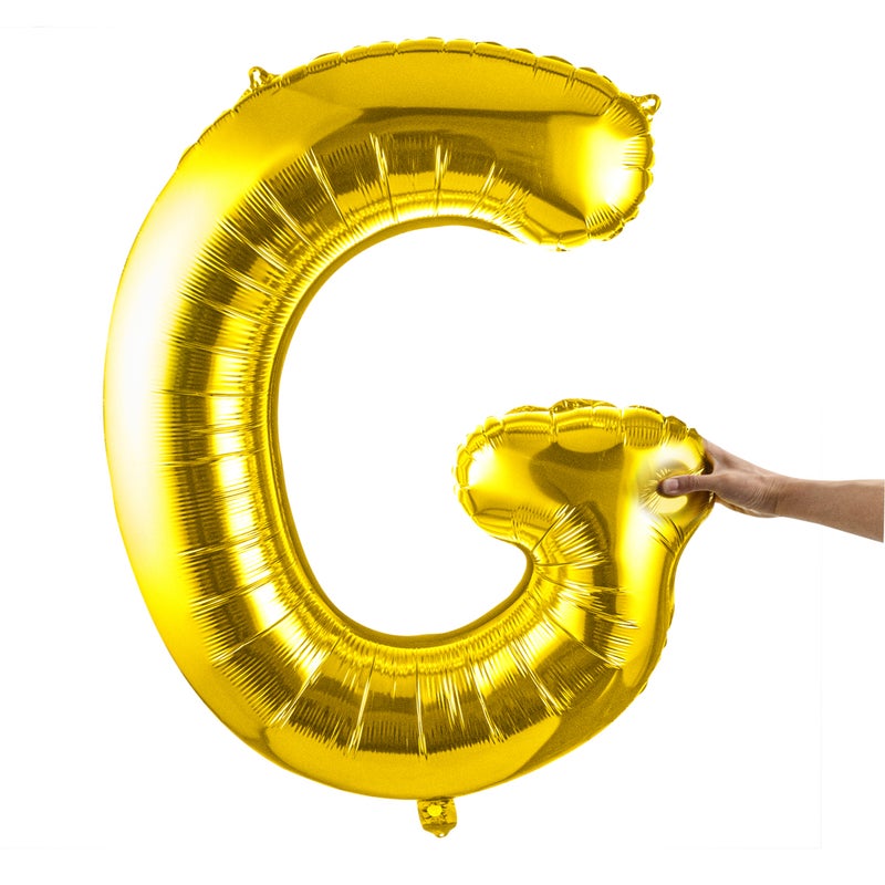 Restaurantware-Balloonify 40 Inch Letter Balloon, 1 Large Alphabet Party Balloon - Letter G, Self-Sealing, Gold Foil Mylar Balloon, Hanging Loop, Decoration For Birthday, Wedding, Or Graduation - Image 2