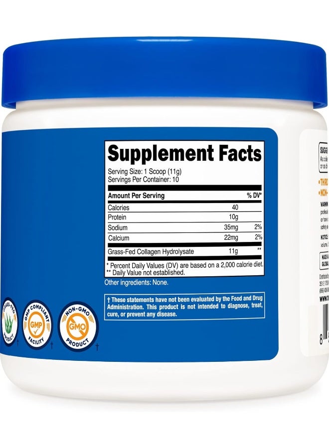 Nutricost مسحوق الكولاجين من الأبقار التي تتغذى على العشب 4 أونصات (بدون نكهة) - خالي من الجلوتين وغير معدل وراثيًا - Image 4