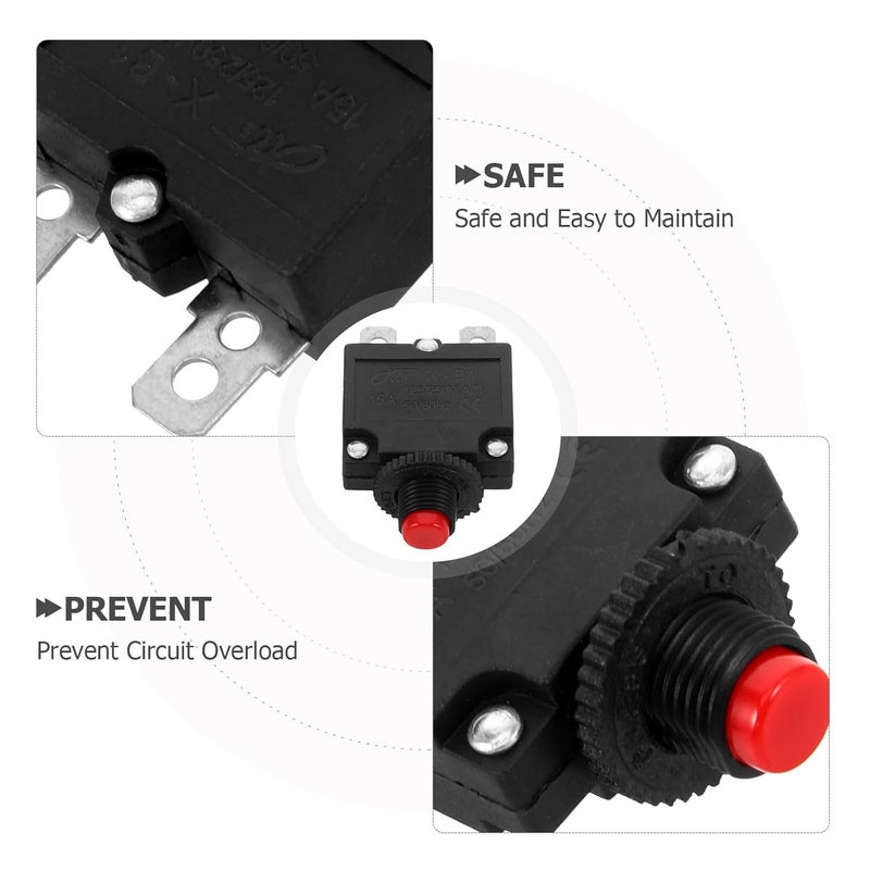 مفتاح إعادة ضبط يدوي لواقي الحمل الحراري 10 قطع لقواطع دوائر المحركات الكهربائية - Image 4