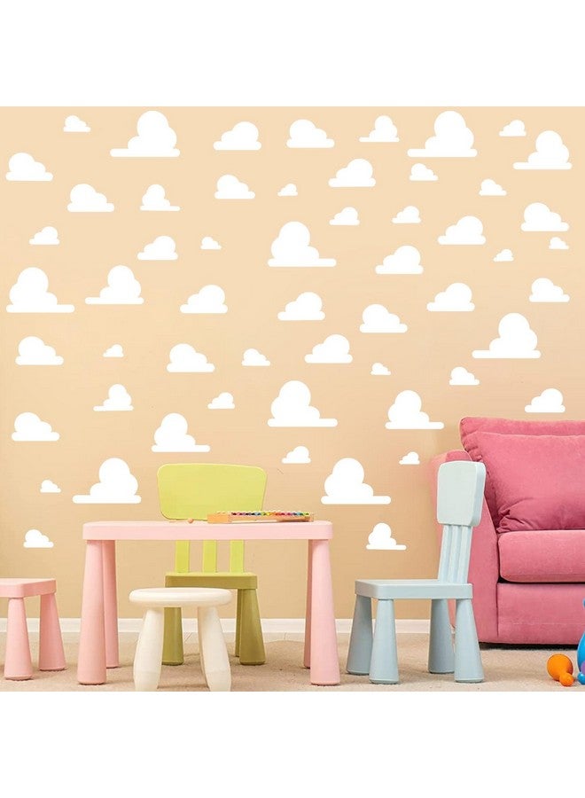 Kazova White Cloud Wall Decals Vinyl Clouds Wall Sticker Removable Cloud Decals Peel and Stick Kids Wall Stickers Removable Cute Clouds Stickers for Nursery Kid Bedroom Baby Room Playroom Decor - Image 4