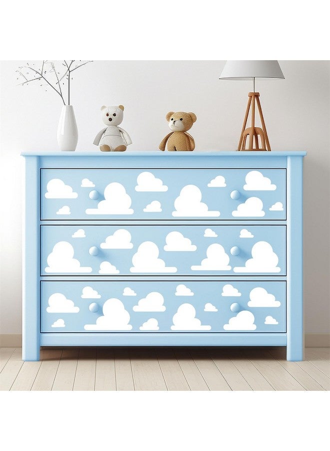 Kazova White Cloud Wall Decals Vinyl Clouds Wall Sticker Removable Cloud Decals Peel and Stick Kids Wall Stickers Removable Cute Clouds Stickers for Nursery Kid Bedroom Baby Room Playroom Decor - Image 5