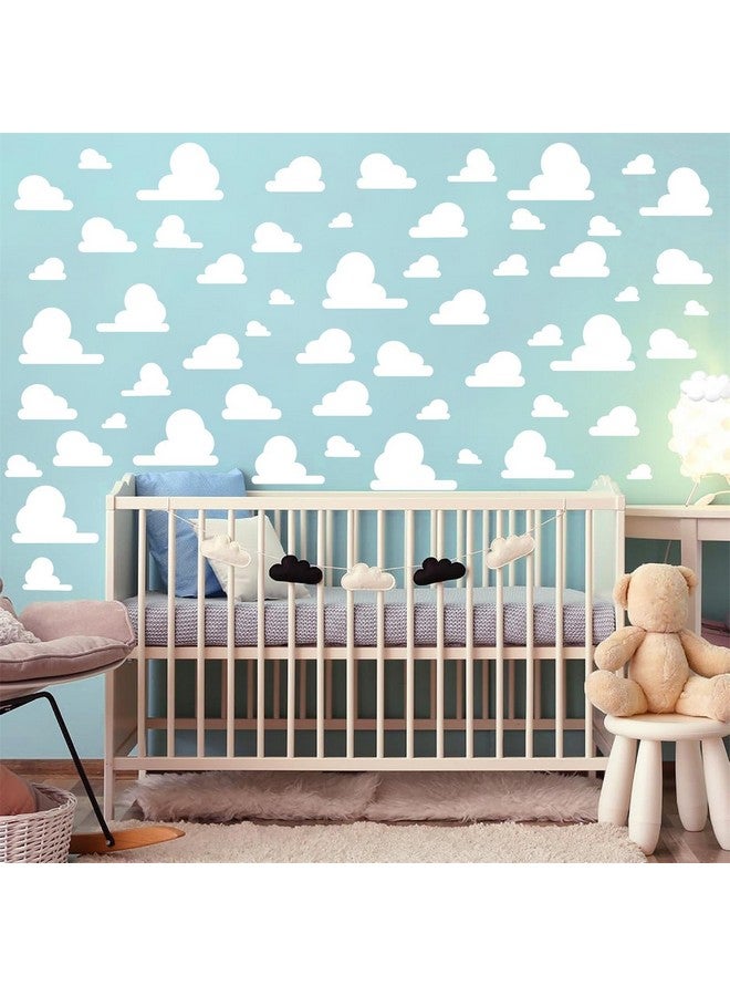 Kazova White Cloud Wall Decals Vinyl Clouds Wall Sticker Removable Cloud Decals Peel and Stick Kids Wall Stickers Removable Cute Clouds Stickers for Nursery Kid Bedroom Baby Room Playroom Decor - Image 3