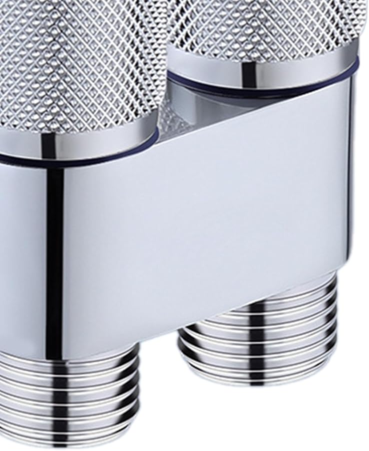 صمام زاوية توجيه المياه الأوتوماتيكي من الفولاذ المقاوم للصدأ الفضي لحوض غسالة الملابس - Image 5