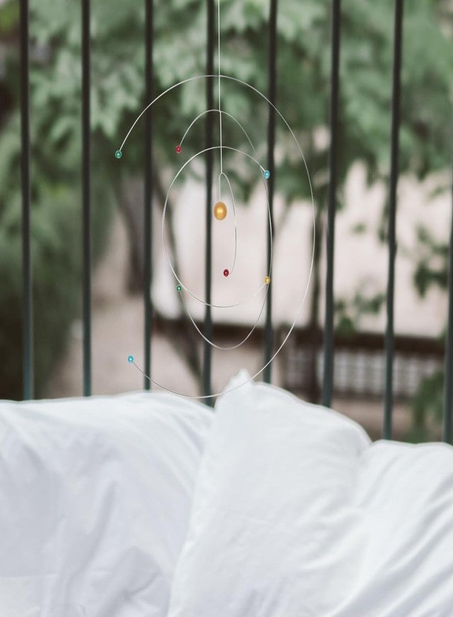 Levemolo Atom Hanging Mobile Science Model Modern Wind Chime Educational Space Decor for Classroom and Home 11.41X11.41X0.78 Inch - Image 4