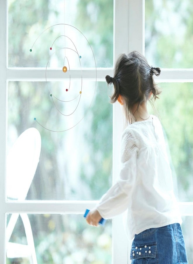 Levemolo Atom Hanging Mobile Science Model Modern Wind Chime Educational Space Decor for Classroom and Home 11.41X11.41X0.78 Inch - Image 3