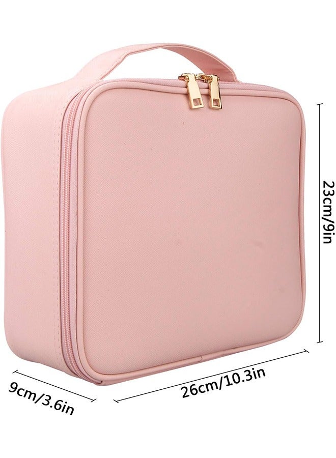 Makeup Cosmetic Storage Bag, Portable Waterproof Double Layer Make up Case Cosmetic Pouch Travel Storage Box Toiletry Organizer Tool  - Image 4