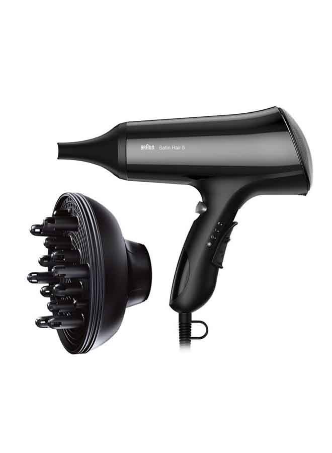 Hair Dryer With Diffuser Black