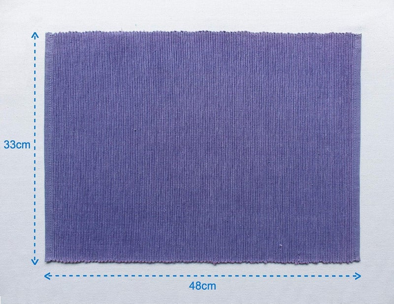 AIRWILL Airwill Cotton Dining Table Placemats Light Blue Pack of 4  - Image 2