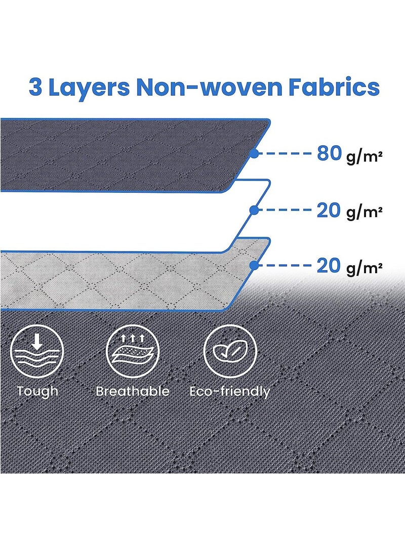 6 Pack Clothes Storage, Foldable Blanket Storage Bags, Storage Containers for Organizing Bedroom, Closet, Clothing, Comforter, Organization and Storage with Lids and Handle, Grey  - Image 4