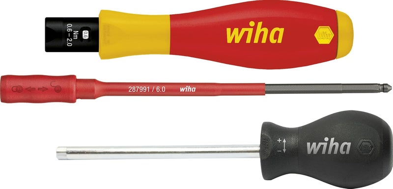 ويها مجموعة أدوات لولبية Wiha 38074، مكونة من 5 قطع، متعددة الألوان، بقوة عزم تتراوح بين 1.0 و5.0 نيوتن متر، مقاس VDE Slim - Image 2