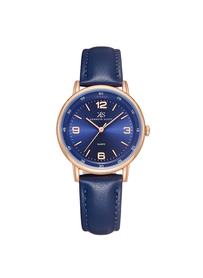 KENNETH SCOTT Kenneth Scott K23540-RLNN Women Analog Display Watch & Polyurethane Strap Blue  - Image 1