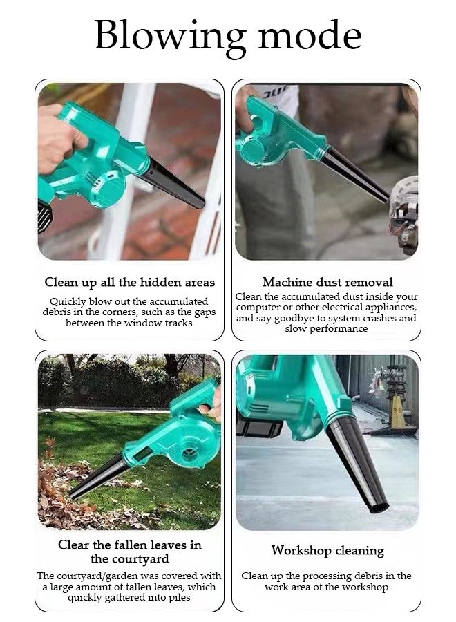 DUNISO Electric Blower, Cordless Leaf Blower，Multi-Purpose High-Power Car Vacuum Cleaner With Lithium Battery and Charger , for Leaves, Dust, Cars, Workshops, and Outdoor Cleaning - Image 3