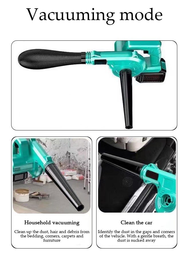 DUNISO Electric Blower, Cordless Leaf Blower，Multi-Purpose High-Power Car Vacuum Cleaner With Lithium Battery and Charger , for Leaves, Dust, Cars, Workshops, and Outdoor Cleaning - Image 4