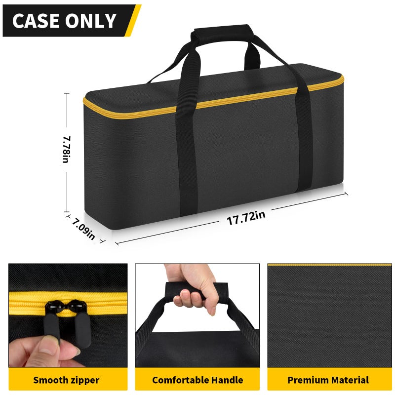 SAIKA Tool Bag for DEWALT ATOMIC 20V MAX 4-1/2"/ for DOVAMAN/for Worx WX439L/ for GALAX PRO Circular Saw Storage Organizer for Blade, Adapter, Blade Wrench, and Rip Guideï¼ˆCase Onlyï¼‰ - Image 2