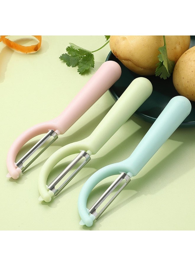 Potato Carrot Vegetable & Fruit Peeler 3 Pieces Stainless Steel Imported Rust Resistant Assorted Colors - Image 1