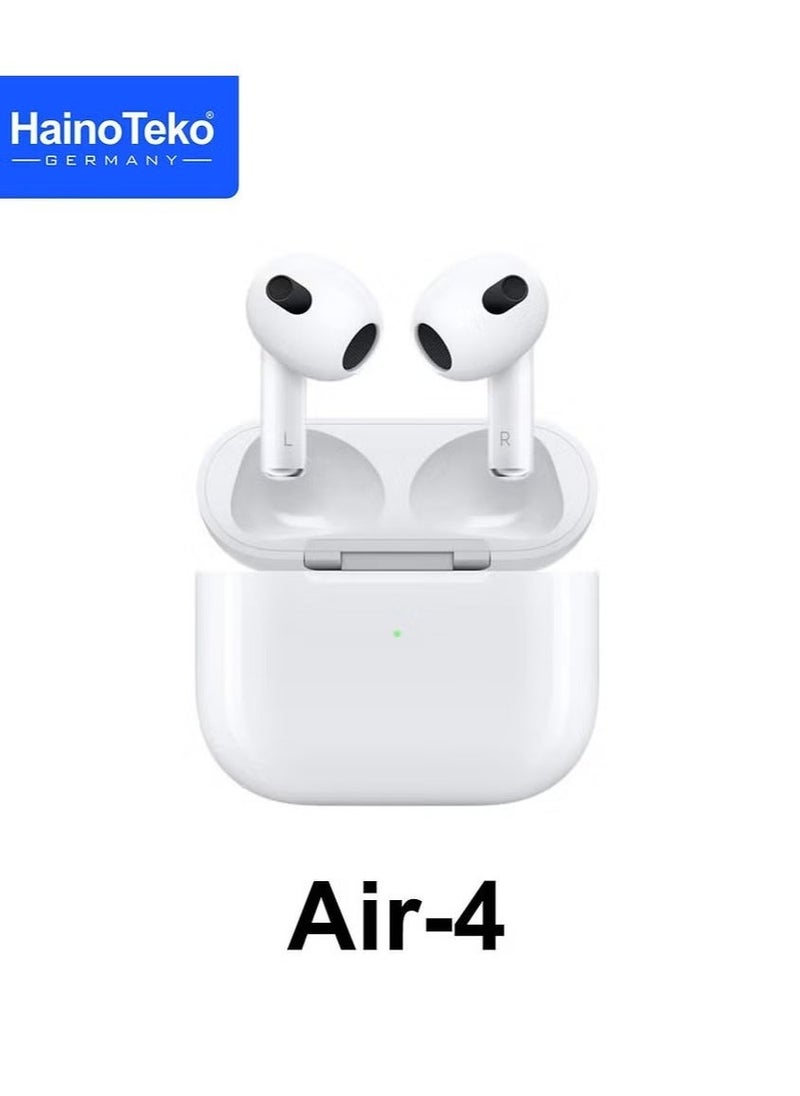 Haino Teko Germany Air4 Wireless Bluetooth Earphones – High Bass Sound, Premium Audio Quality, Comfortable Fit, Long Battery Life, Fast Charging, Touch Control, Noise Isolation, Compatible with iOS & Android, Ideal for Music & Calls - Image 1