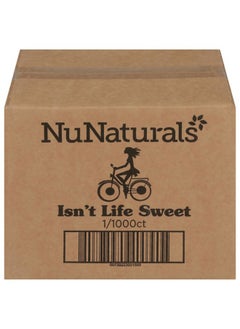 NuNaturals NuNaturals White Stevia Powder Packets, Single-Serve, Zero Calorie Sugar Substitute, 1000 count  - Image 1