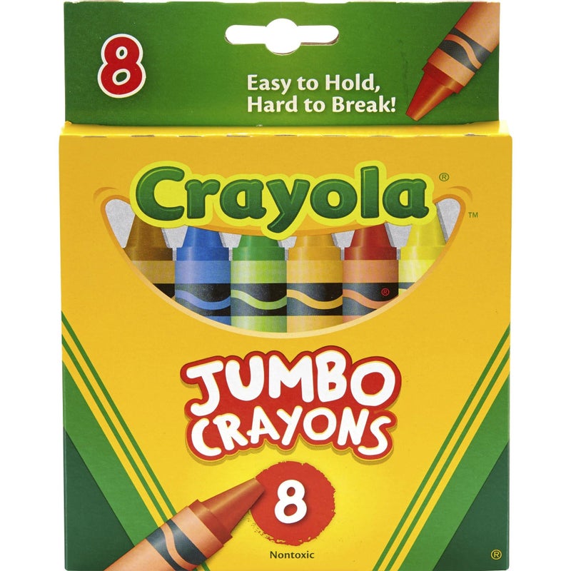 Crayola Jumbo Crayons, 8 Toddler Crayons, Assorted Colors - Image 4