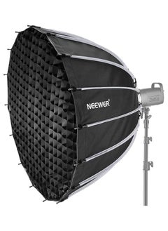 NEEWER 47.2inch/120cm Parabolic Softbox Quick Set up Quick Folding, with Diffusers/Honeycomb Grid/Bag, Compatible with Aputure 120d Light Dome Godox sl60w NEEWER RGB CB60 and Other Bowens Mount Lights