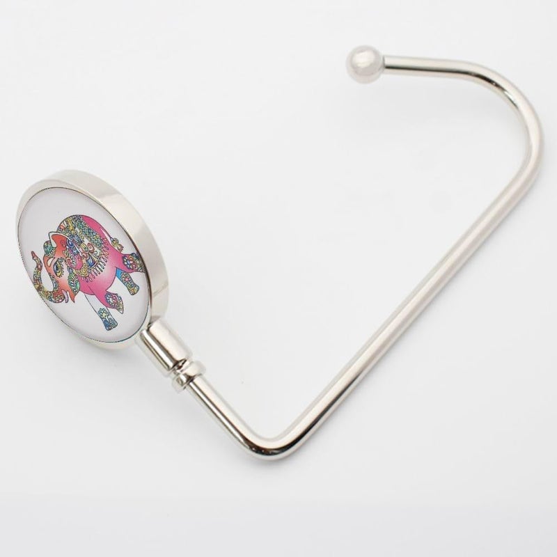 ROFLYER Purse Hook Hanger for Table Bar Handbag Hanger Safer Cleaner Bag Table Hanger with Velvet Pouch (Elephant) - Image 3