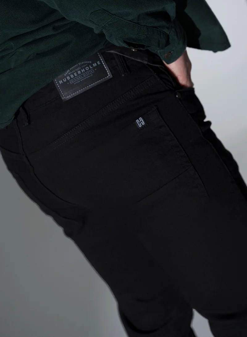 هوبرهولمي Slim Fit Black Jeans for Men, Clean Look