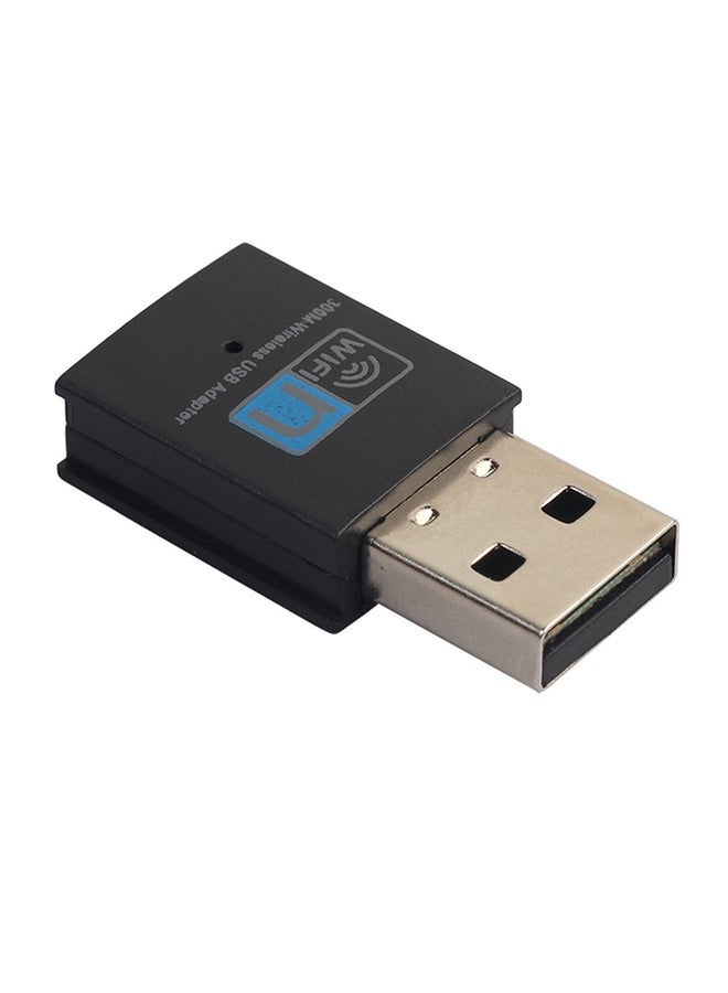بيوينتي محول بطاقة شبكة محلية بتقنية واي فاي صغير الحجم بمنفذ USB أسود - Image 1