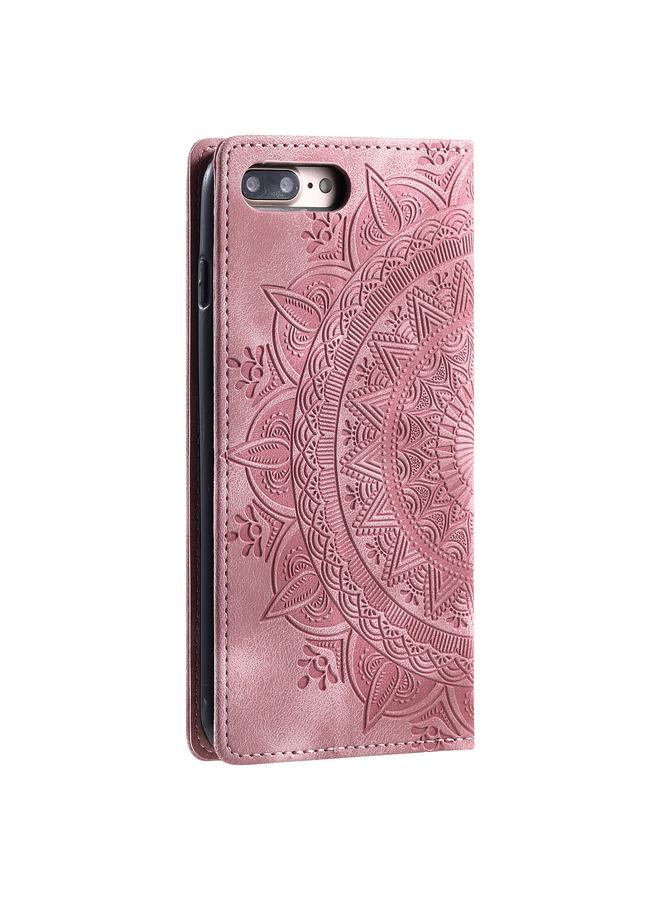S-TOP Case For iPhone 8 Plus / 7 Plus Totem Embossed Magnetic Leather Phone Case - Image 3