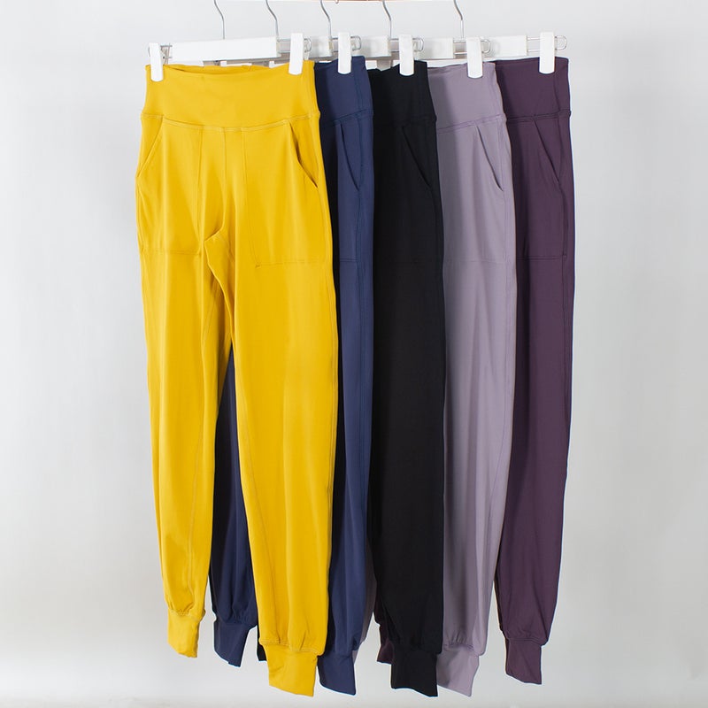 Quick-Drying Yoga Clothes Camping Play Elastic High Waist Ankle-Tied Pocket Jogging Pants Women'S Sports Fitness Casual Trousers - Image 4