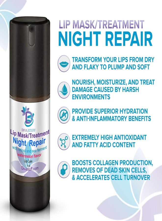 Diva Stuff Night Repair Lip Mask and Treatment | With Retinol & Sea Ferment for Soft, Plump Lips | Nighttime Treatment | Made in the USA w/Safe Ingredients | 1 fl oz - Image 2