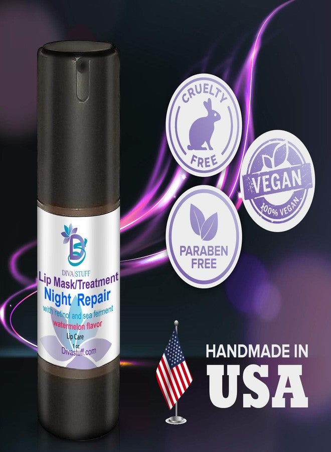 Diva Stuff Night Repair Lip Mask and Treatment | With Retinol & Sea Ferment for Soft, Plump Lips | Nighttime Treatment | Made in the USA w/Safe Ingredients | 1 fl oz - Image 4