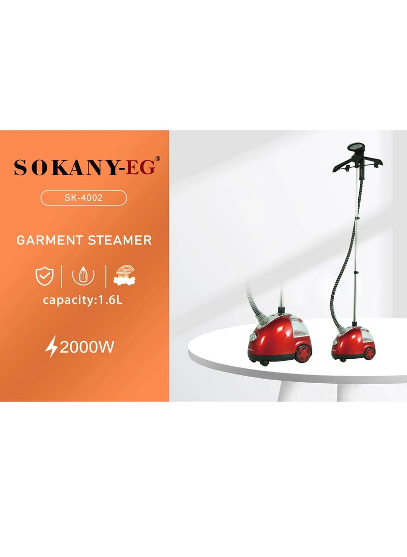 sokany Steamer for Clothes Standing, Foldable Garment Steamer, with Adjustable Ironing Board, Pole Hanger and Detachable Tank, Powerful Fabric Steamer Iron, Perfect for Household, 2000W  - Image 2