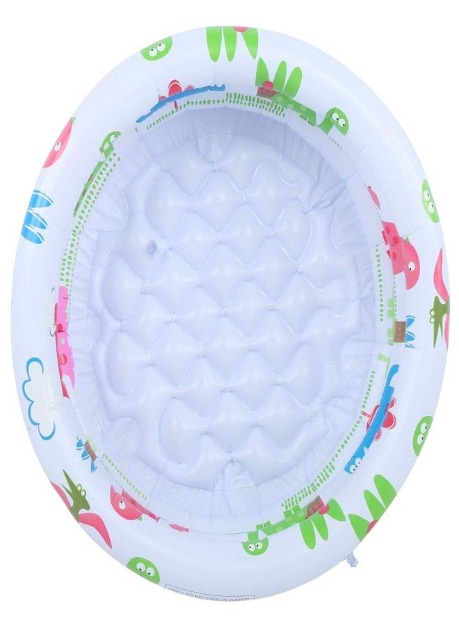 Evonecy Kiddie Pool, Round White Inflatable PVC Pool for Kids & Toddlers, Easy to Store & Carry, Ideal for Backyard, Bathroom, Beach & Lakeside - Image 1