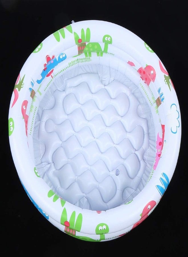Evonecy Kiddie Pool, Round White Inflatable PVC Pool for Kids & Toddlers, Easy to Store & Carry, Ideal for Backyard, Bathroom, Beach & Lakeside - Image 5