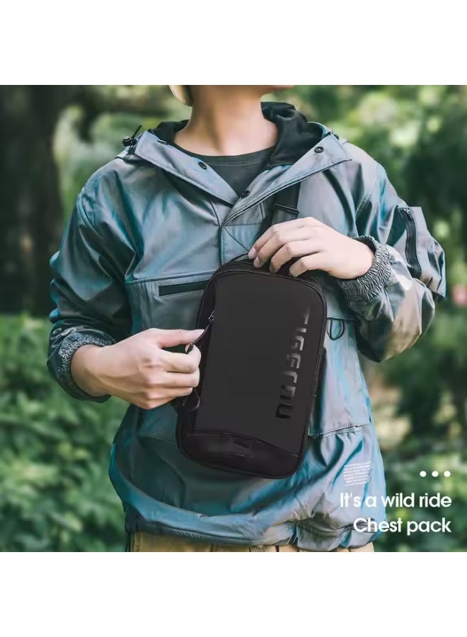 حقيبة كتف Tigernu مقاومة للماء موديل T-S8189 باللون الأسود - Image 4