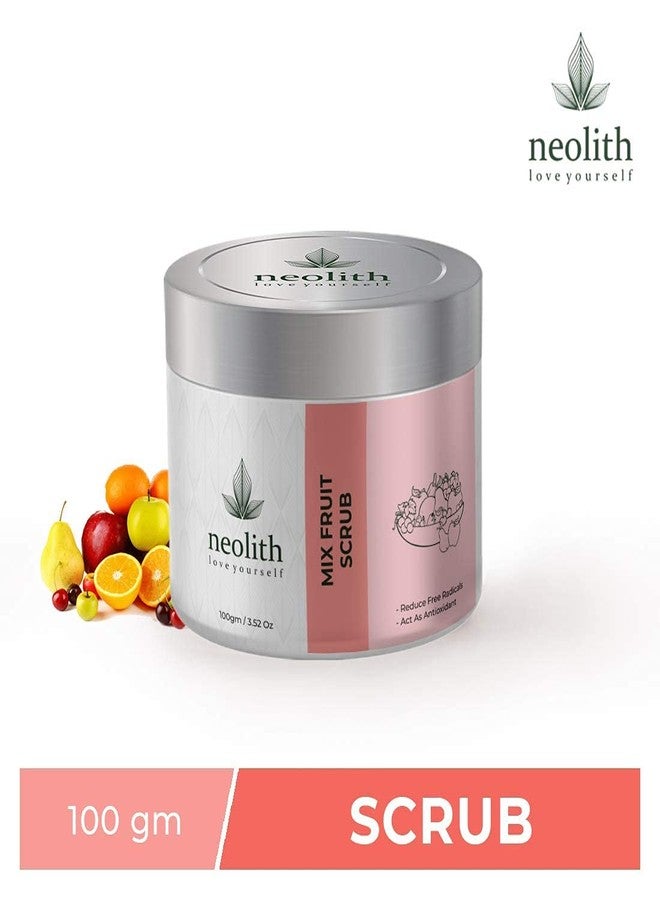 Neolith Mix Fruit Scrub || Winter Scrub || Gentle Exfoliating Face Scrub For Dry and Dull skin, Removes dead skin, Reduce Blackheads & Whiteheads, With Almond Oil, ECOCERT Certified raw materials, Paraben & Sulphate Free -100 gm || For Women & Men - Image 3