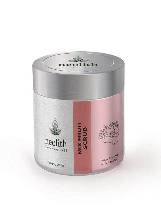 Neolith Mix Fruit Scrub || Winter Scrub || Gentle Exfoliating Face Scrub For Dry and Dull skin, Removes dead skin, Reduce Blackheads & Whiteheads, With Almond Oil, ECOCERT Certified raw materials, Paraben & Sulphate Free -100 gm || For Women & Men - Image 2
