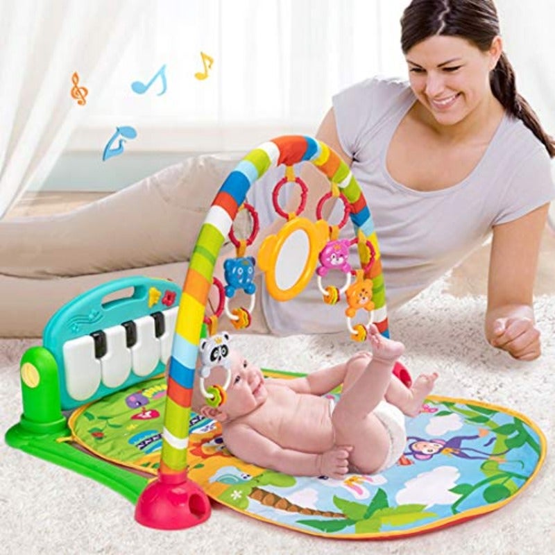 Baby Gym Play Mat and Play Piano Gym with Tummy Time Mat Musical Light Activity Center for Infants Toddlers Chrismas Birthday Toy Play Mat for Newborn - Image 5