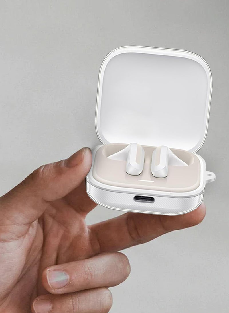 CATANES TPU Protective Cover for Redmi Buds 6 Active Case - with Lightweight Slim Design and Metal Keychain - Clear - Image 4